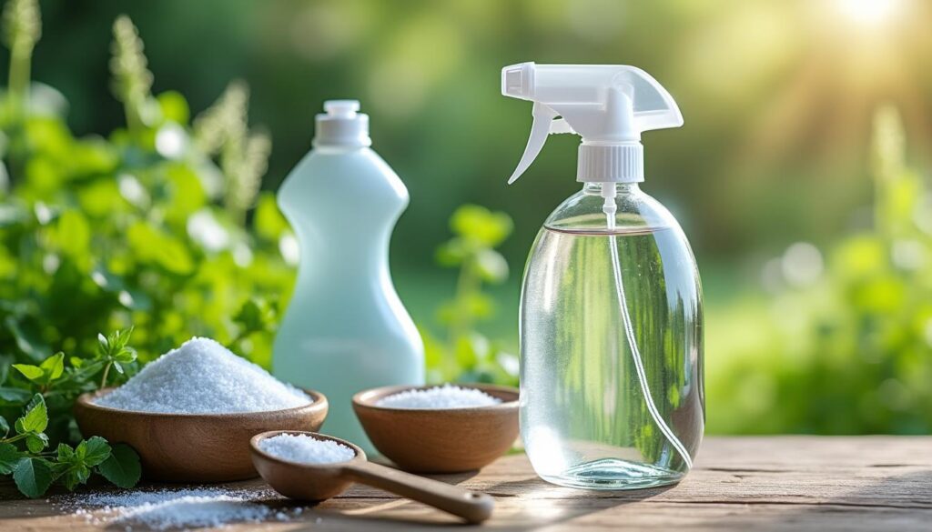 découvrez notre recette naturelle de désherbant à base de vinaigre, sel et produit vaisselle, avec le dosage optimal pour un jardin sans mauvaises herbes efficacement et écologiquement.