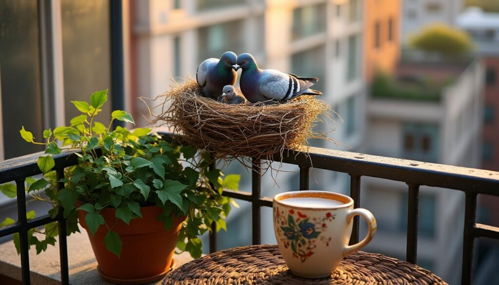 découvrez la signification et les symboles clés associés à la présence d'un nid de pigeon sur votre balcon, et ce que cela peut représenter dans votre vie.