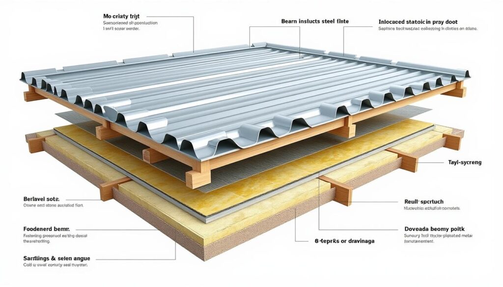 découvrez notre guide complet avec schéma et plan pour la pose d'un toit plat en bac acier, étape par étape et conseils pratiques pour une installation réussie.