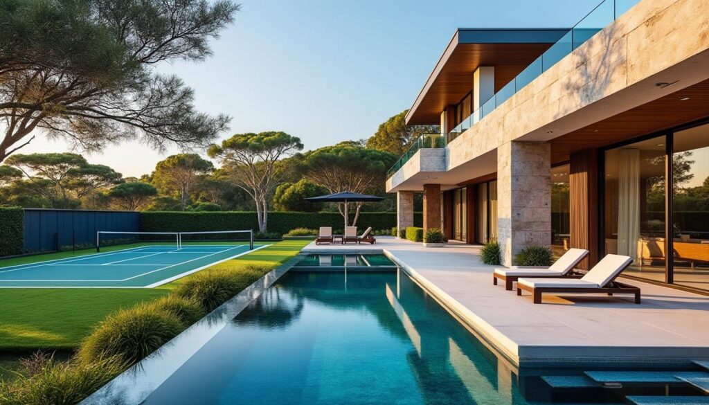 découvrez la villa alma da comporta, une somptueuse villa de luxe équipée d'une piscine privée et d'un court de tennis, parfaite pour des séjours exclusifs alliant confort et loisirs.
