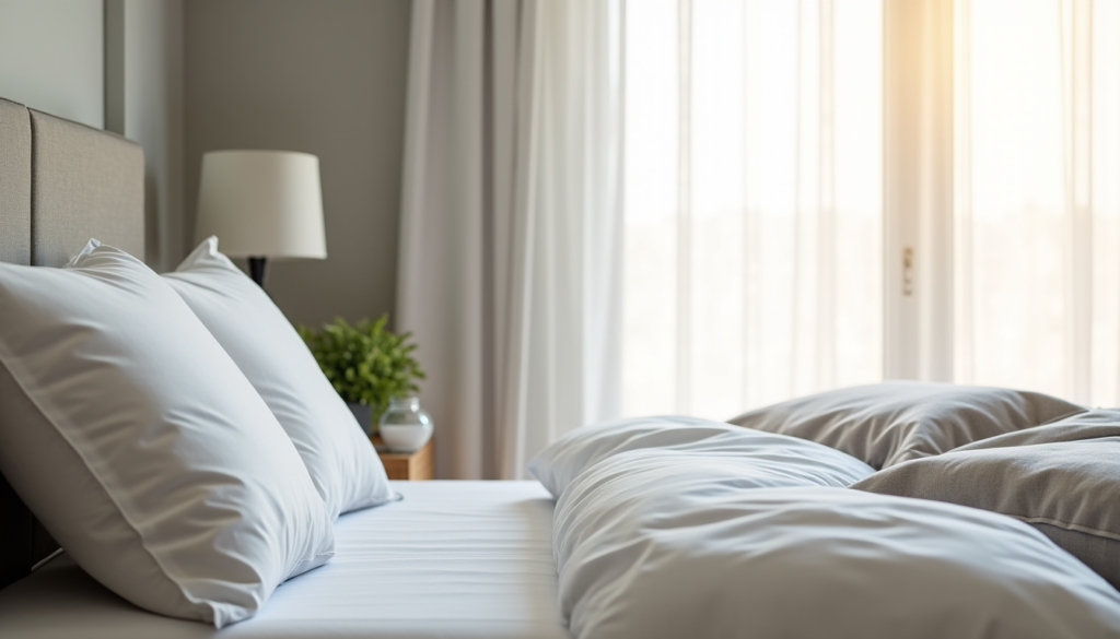 Oreillers, draps et couettes